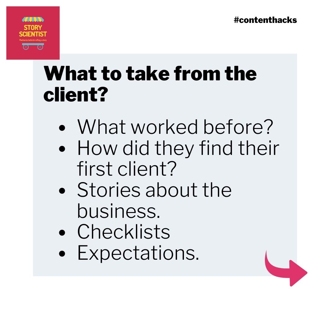 What to take from the client_story scientist